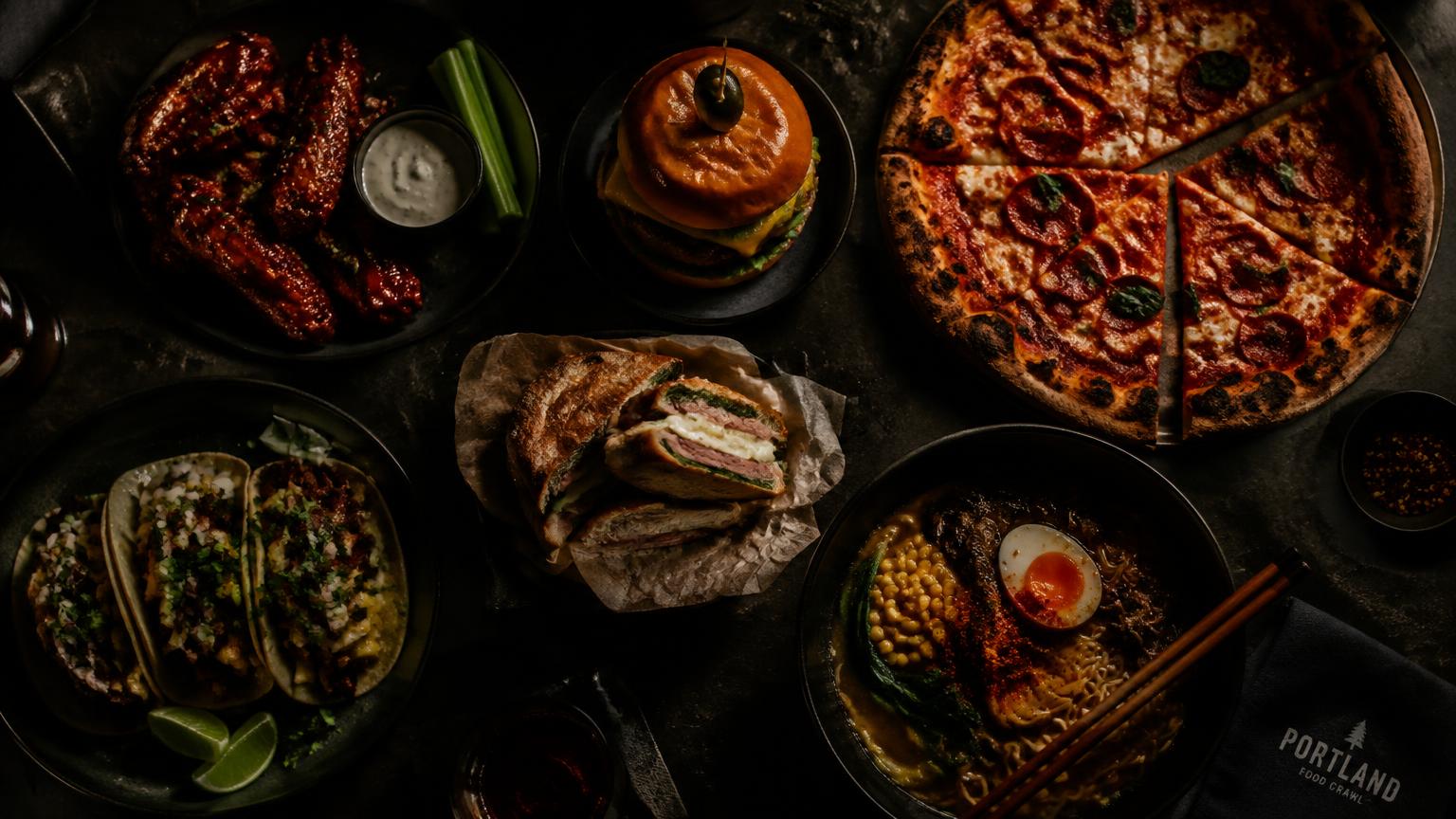 Portland food crawl spread